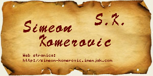 Simeon Komerović vizit kartica